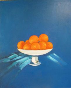 Voir le détail de cette oeuvre: Oranges au bleu